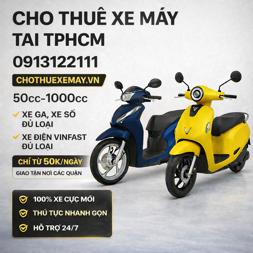 Cho thuê xe máy TPHCM
